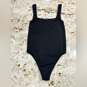 Bobbles and Lace black bodysuit